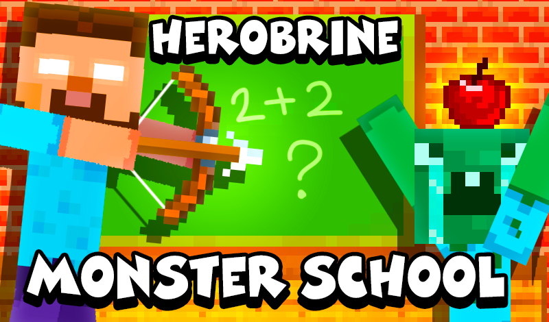 Herobrine Monster School game cover