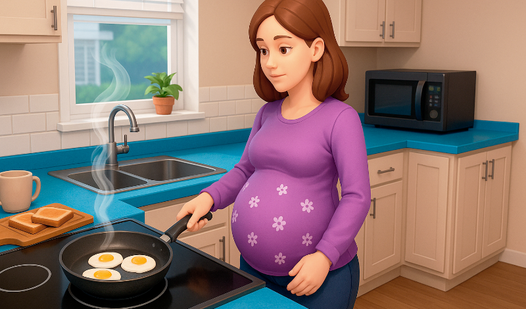 Anime. Pregnant Mother  loading=