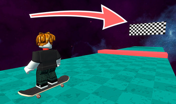 Obby: space skateboard