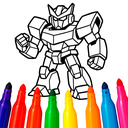 Robots and Transformers Coloring Book for Boys