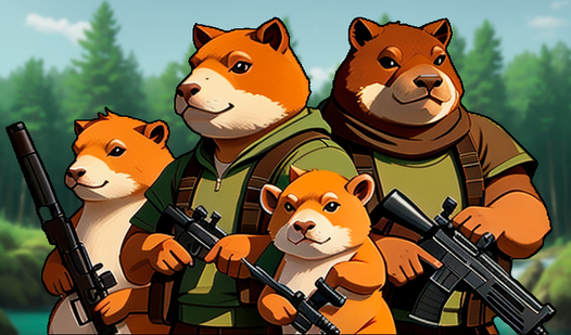 Capybaras with Guns 2. A Game for Two Players