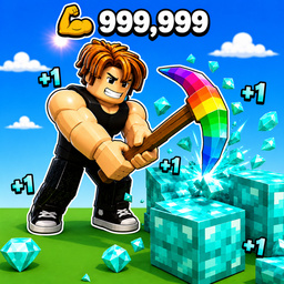 +1 Spin Pickaxe and Destroy Blocks 3D Obby Tycoon
