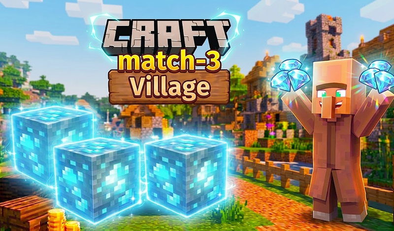Block Match-3: Village game cover