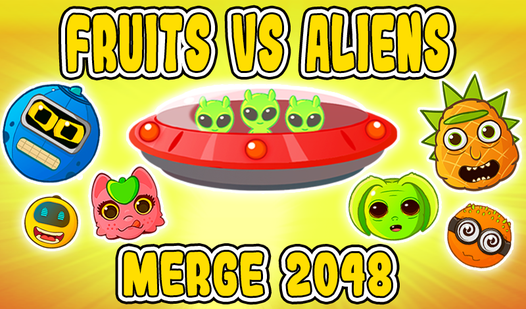 Fruits Versus Aliens Merge 2048