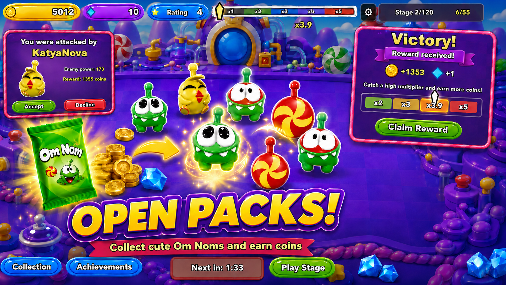 Om Nom: Open and Merge — screenshot 3