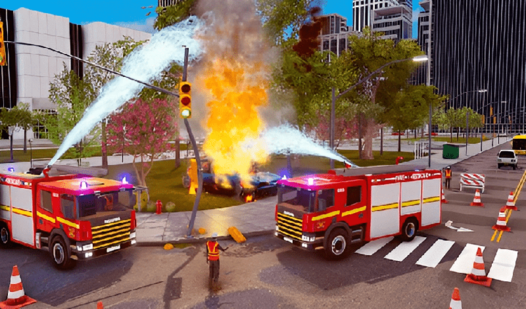 Fire Truck Driving Simulator  loading=