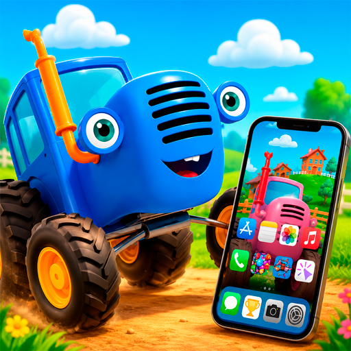 Check the Smartphone Of The Blue Tractor! icon