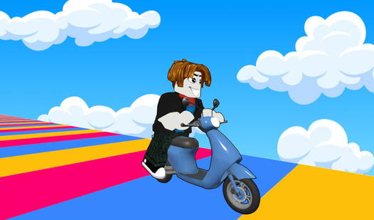 Obby, but you're on a motorcycle — trailer