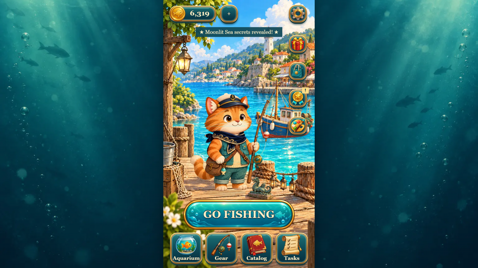 Fishing Cat: Dream Aquarium screenshot 1