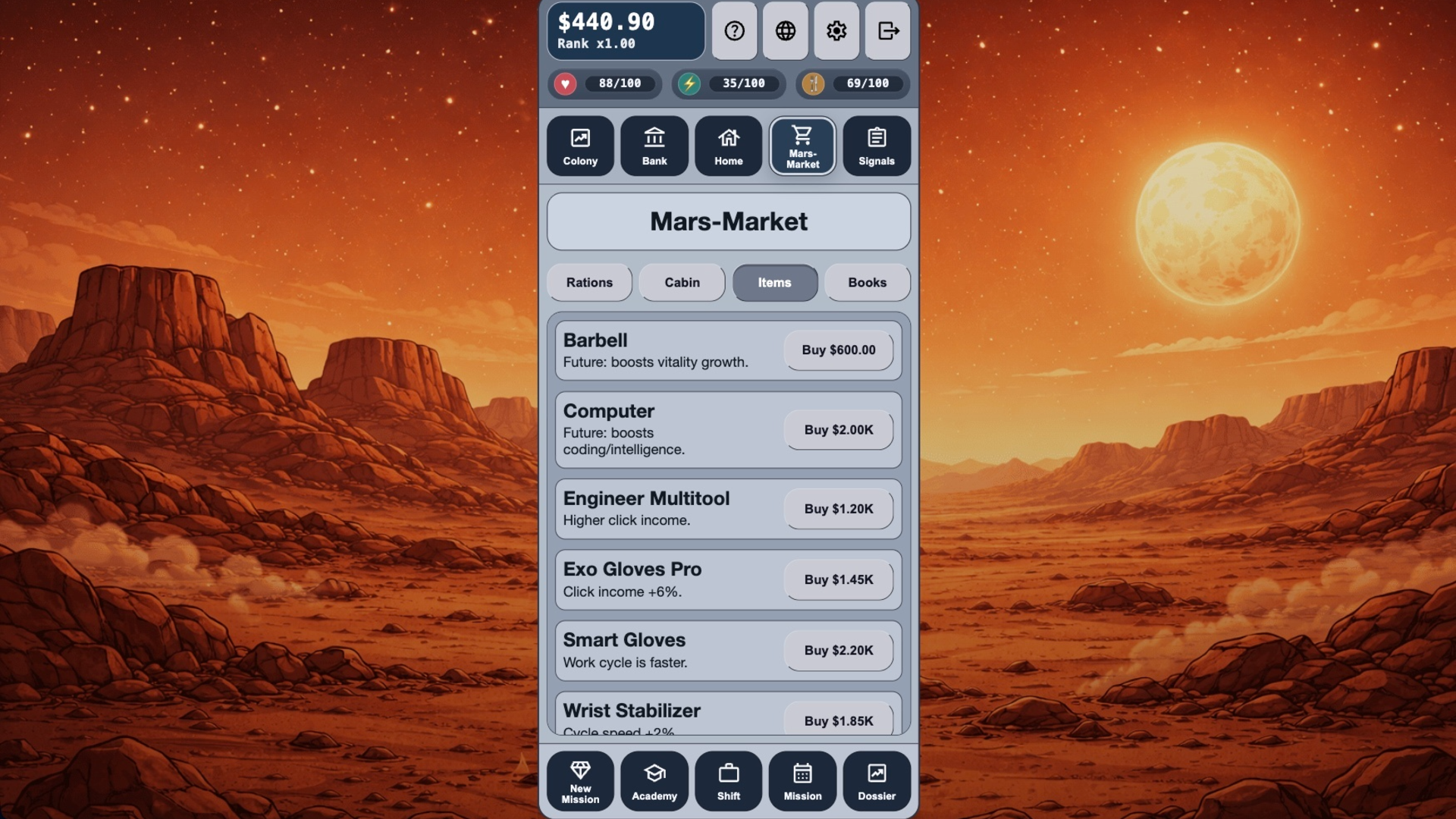 Tycoon Survive on Mars: Build an Empire screenshot