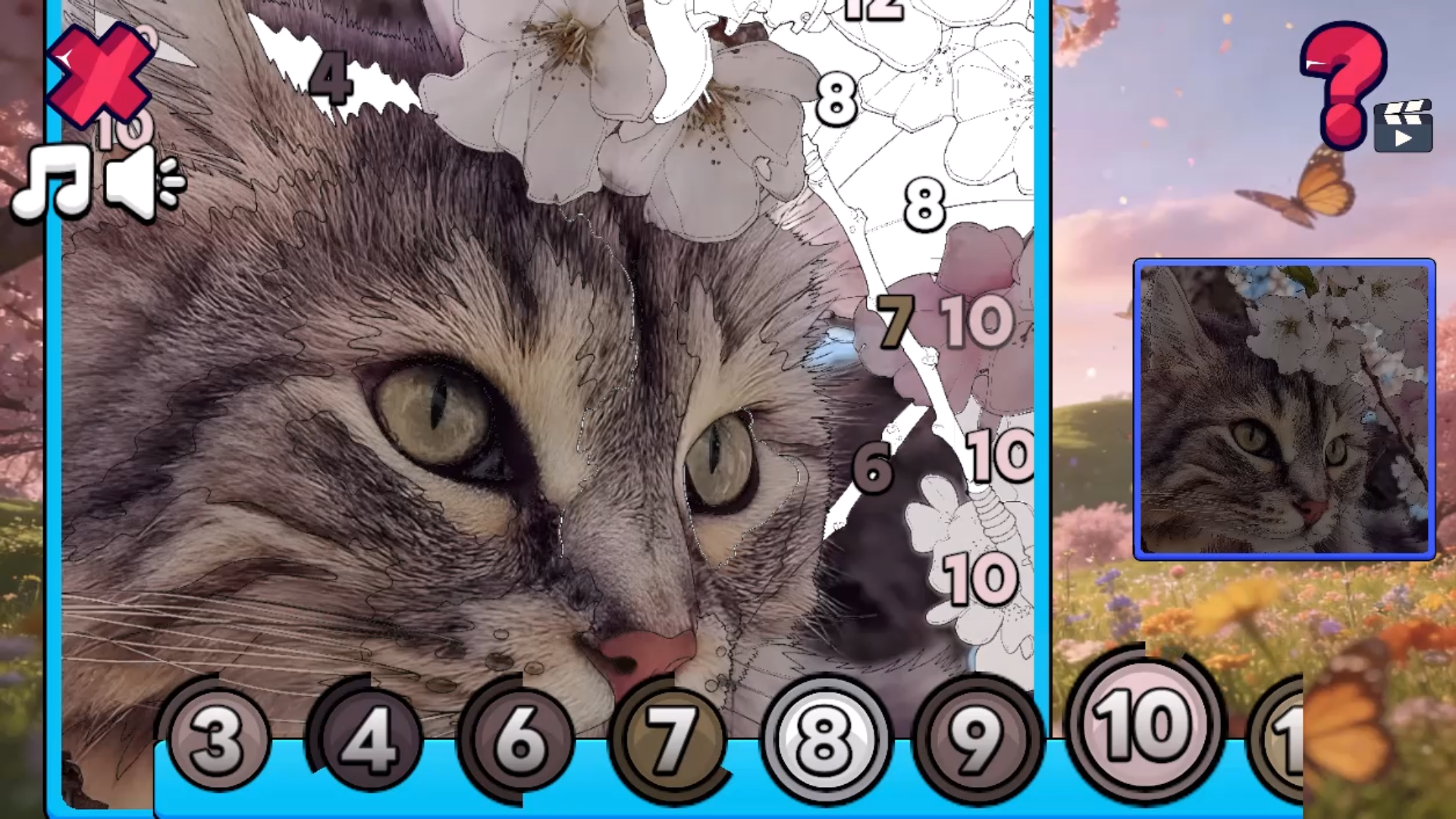 Весенние Котики: Раскраска по Цифрам — screenshot 8