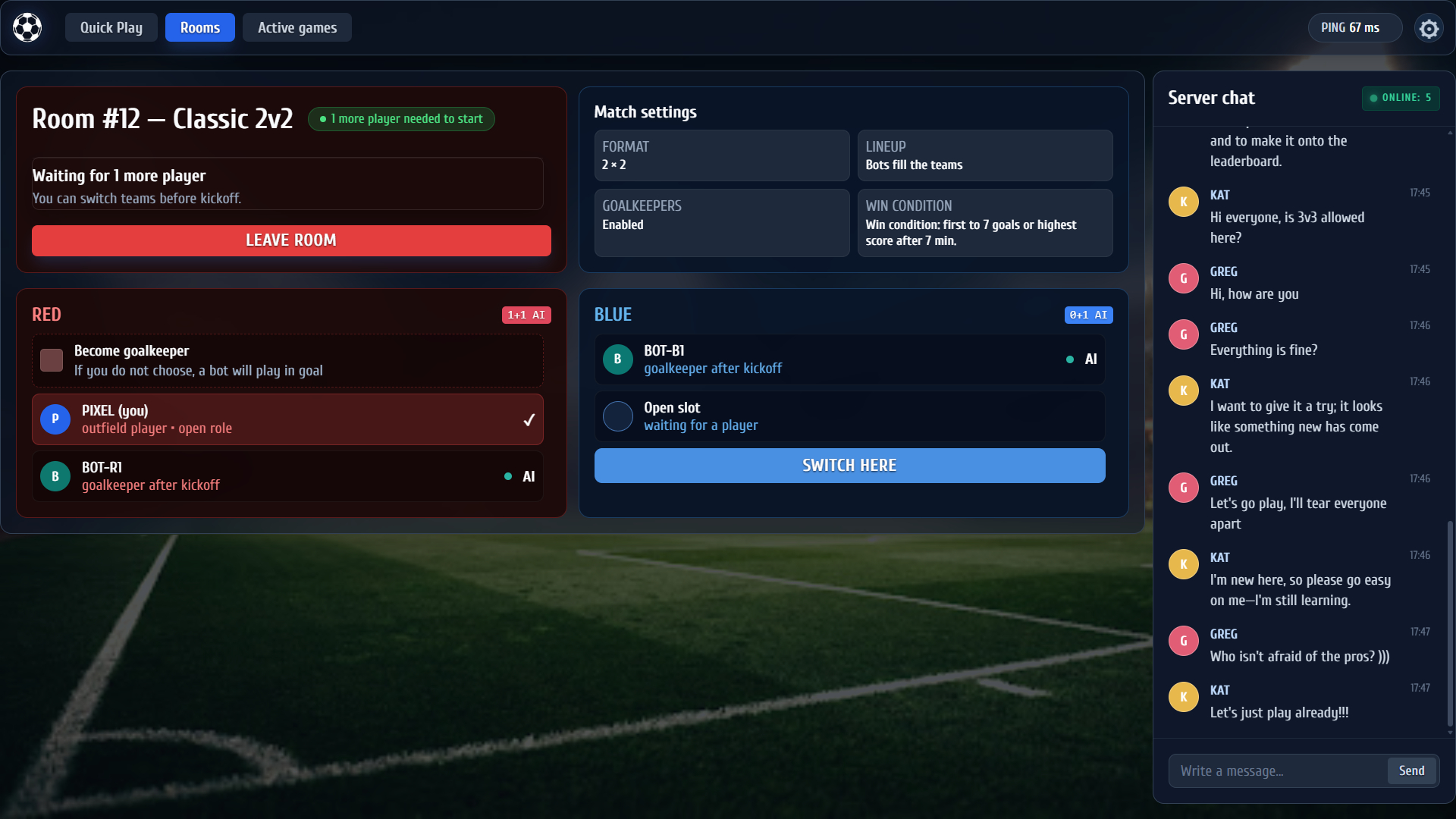 Football: online matches — screenshot 10