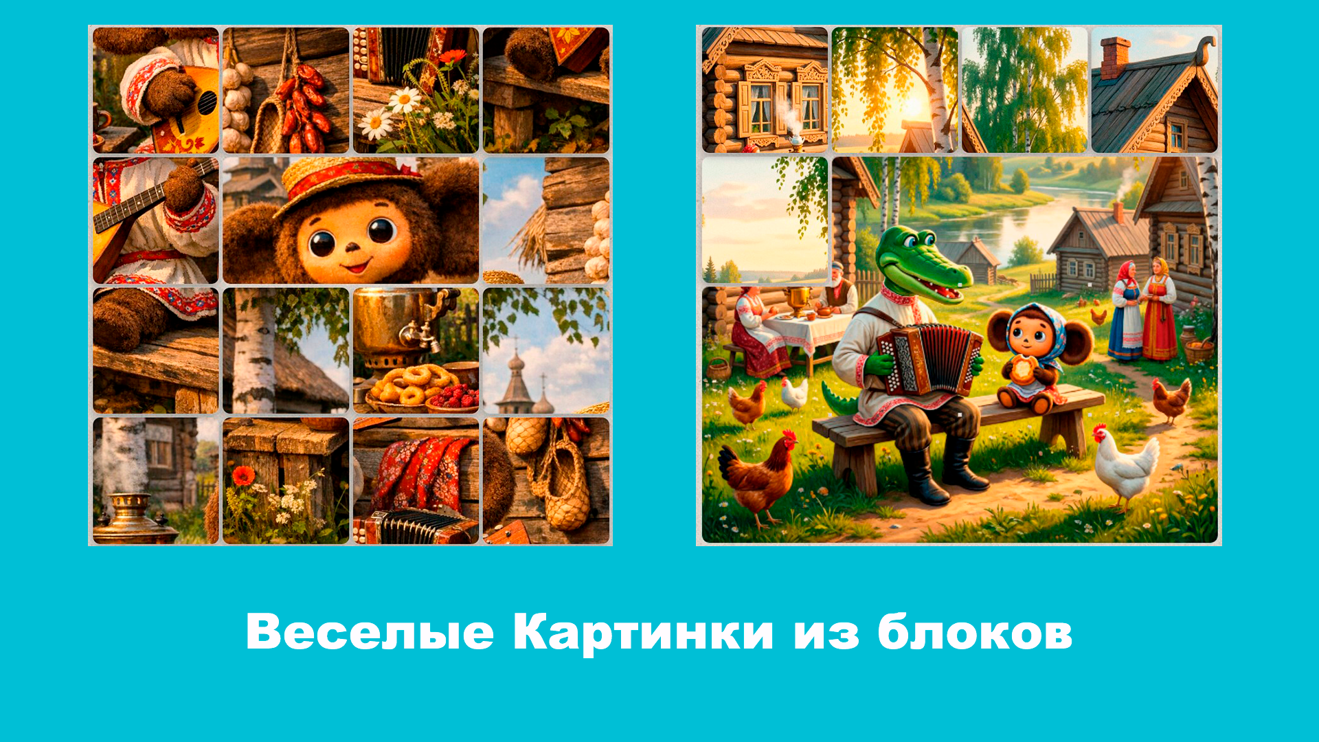 Веселые Картинки из блоков — screenshot 3