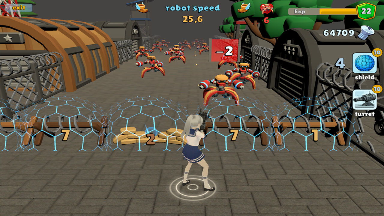 Anime Girl versus Robots — screenshot 3