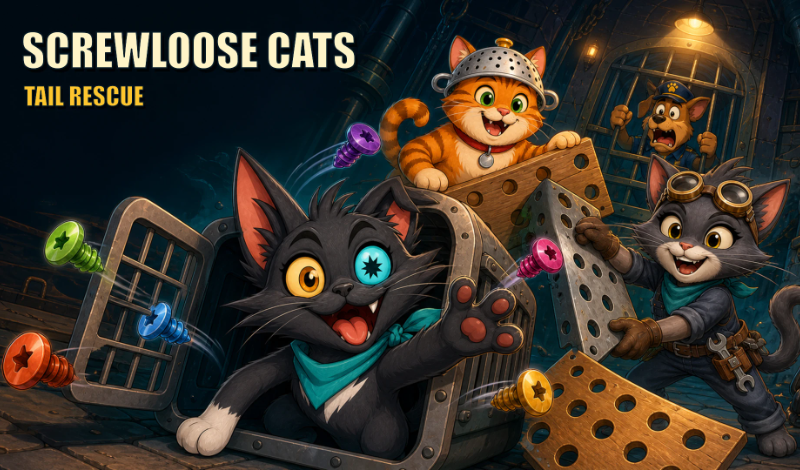 Screwloose Cats: Tail Rescue game cover