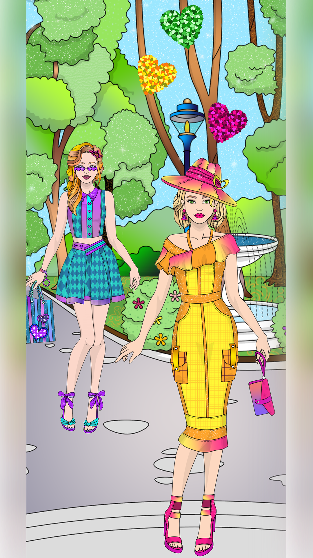College Girls Coloring screenshot 9