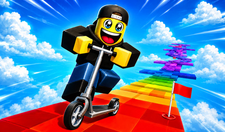 Obby Parkour Scooter Race