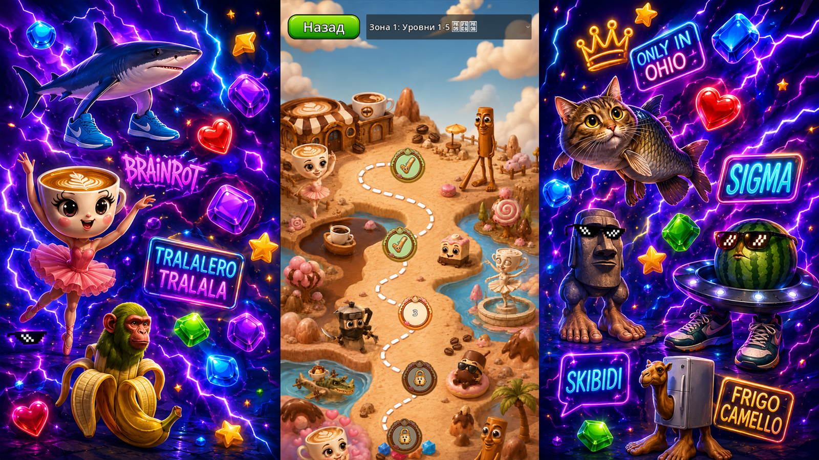 BrainRot Match-3 — screenshot 2