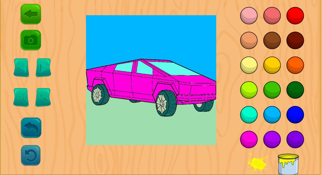 Coloring in the World of Cars screenshot
