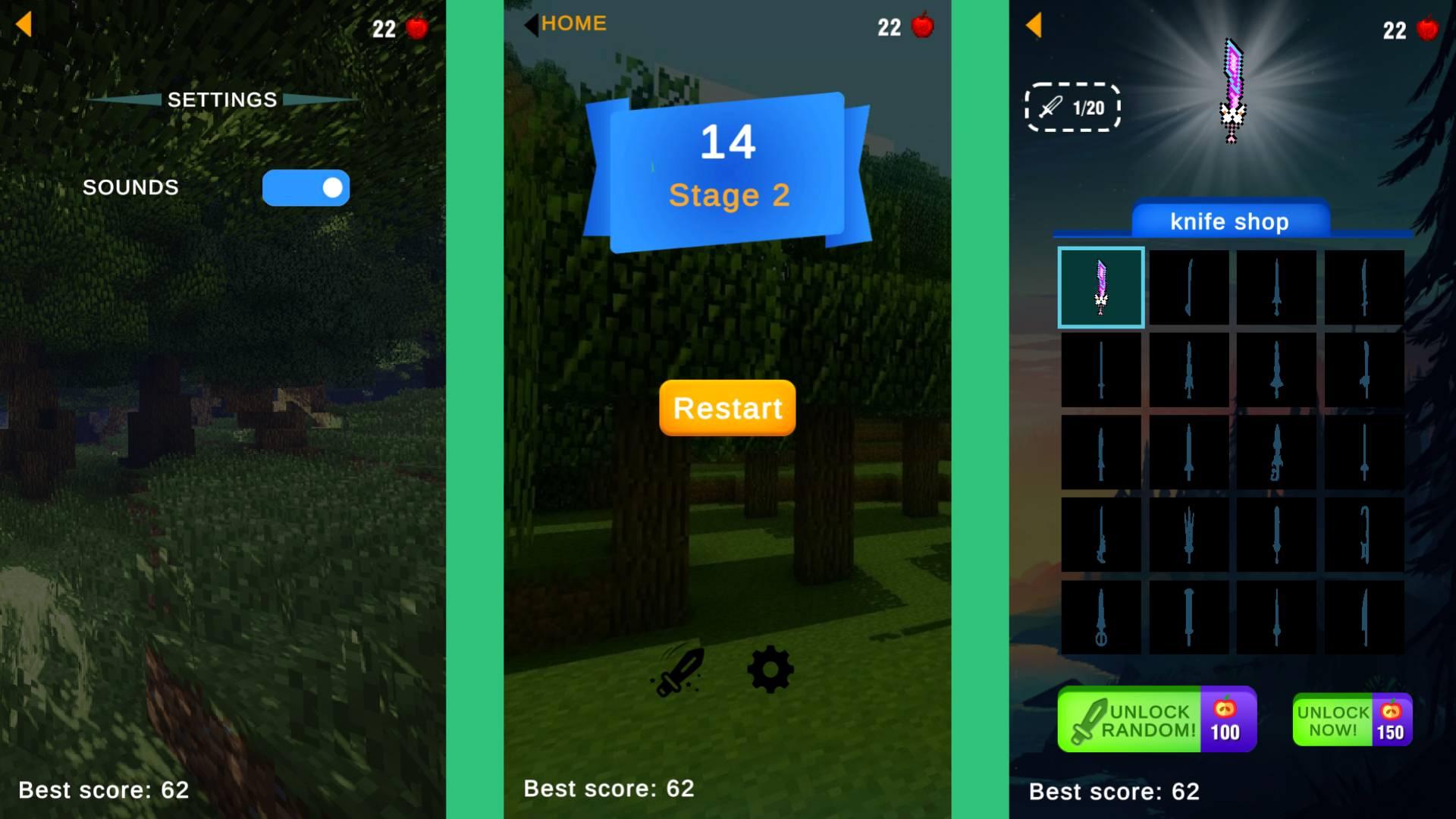 Knife Throwing 2D screenshot