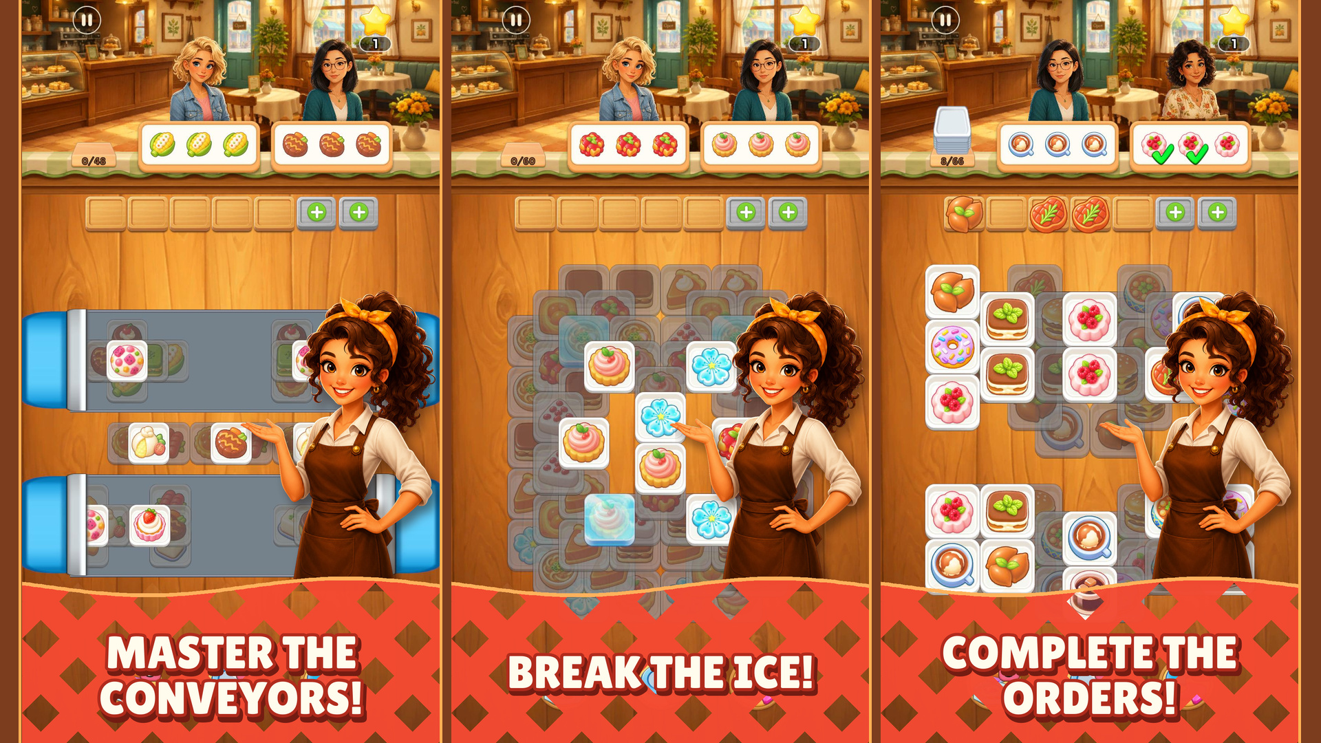 Tasty Tiles: Triple Match - Café — screenshot 1