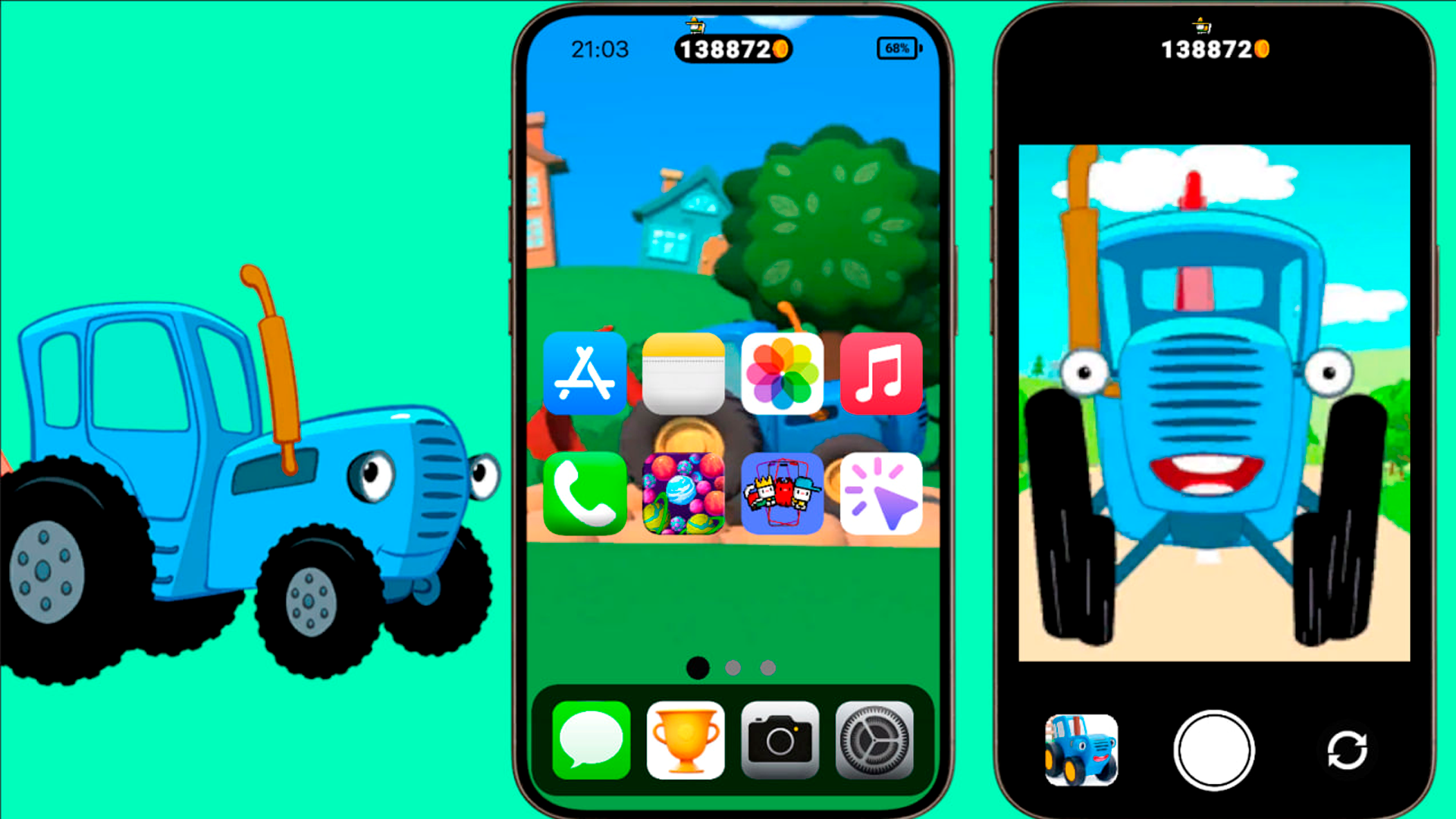 Check the Smartphone Of The Blue Tractor! screenshot