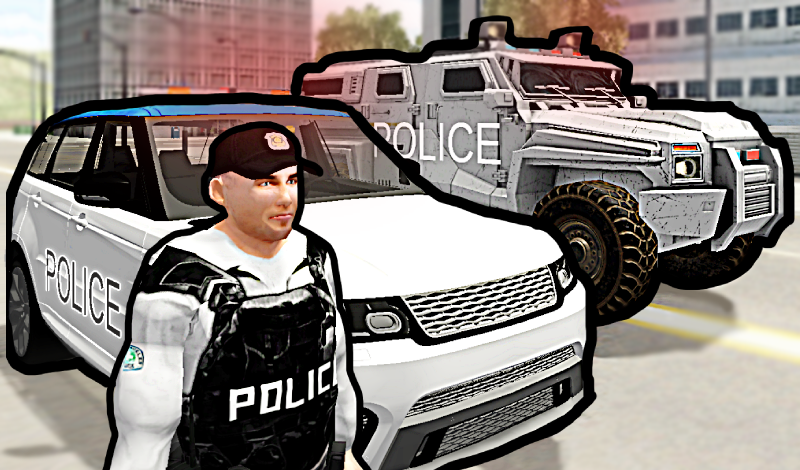 Police Car in the City game cover