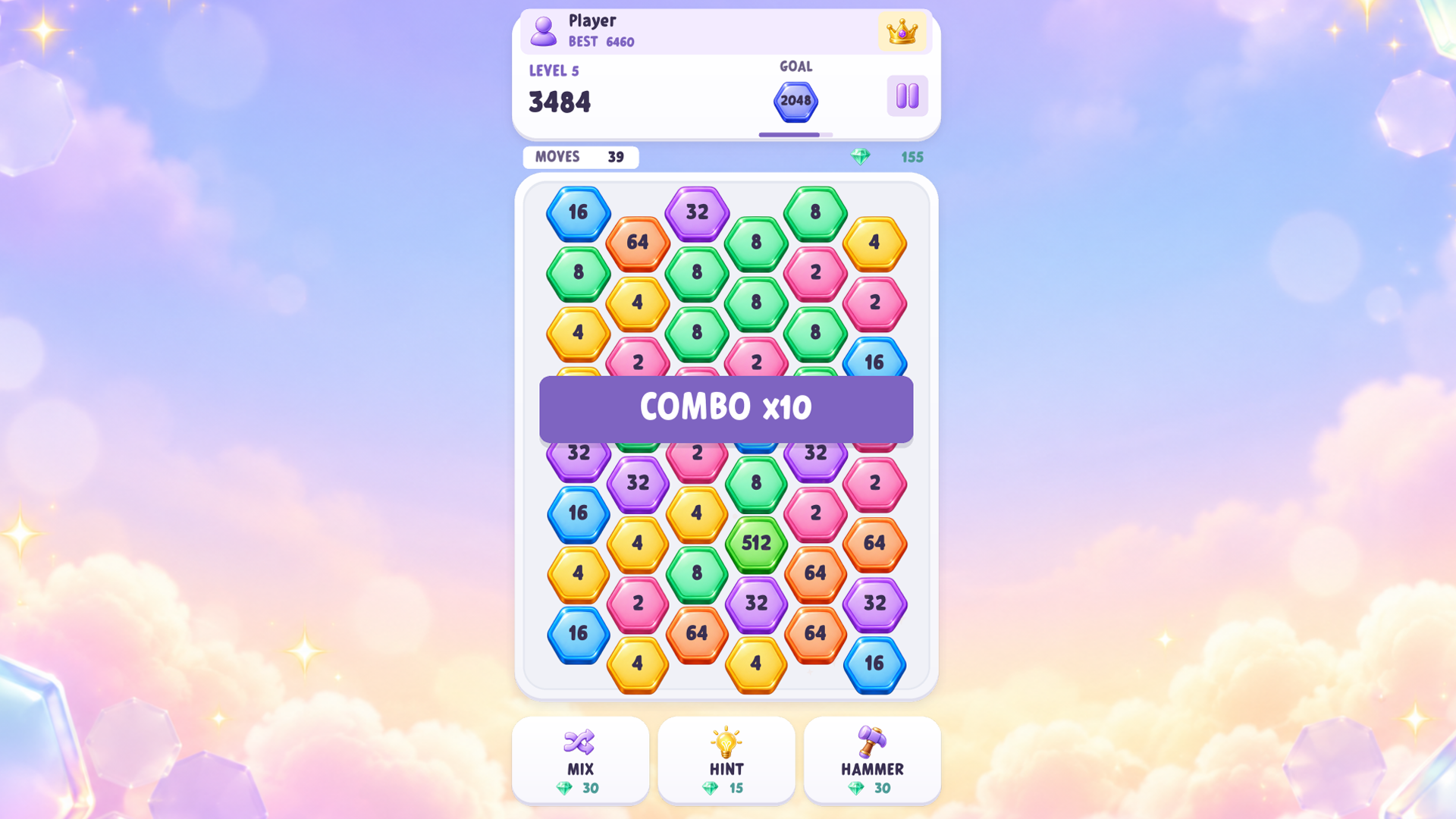 Hexa Merge Block Blast 2048 screenshot 1