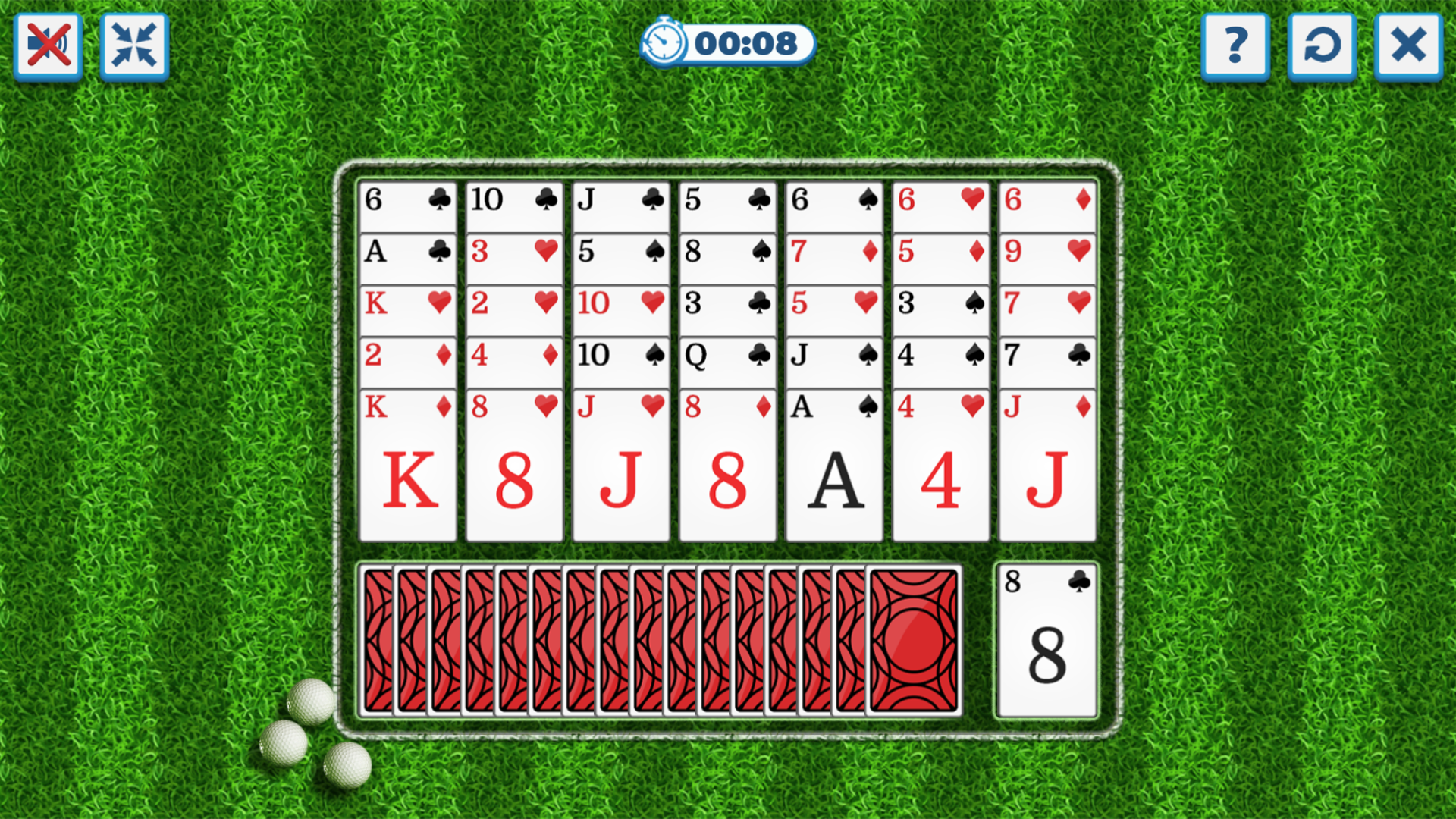 Пасьянс «Гольф» — screenshot 1