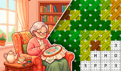 Grandma's Keepsake: Cross-Stitch Embroidery