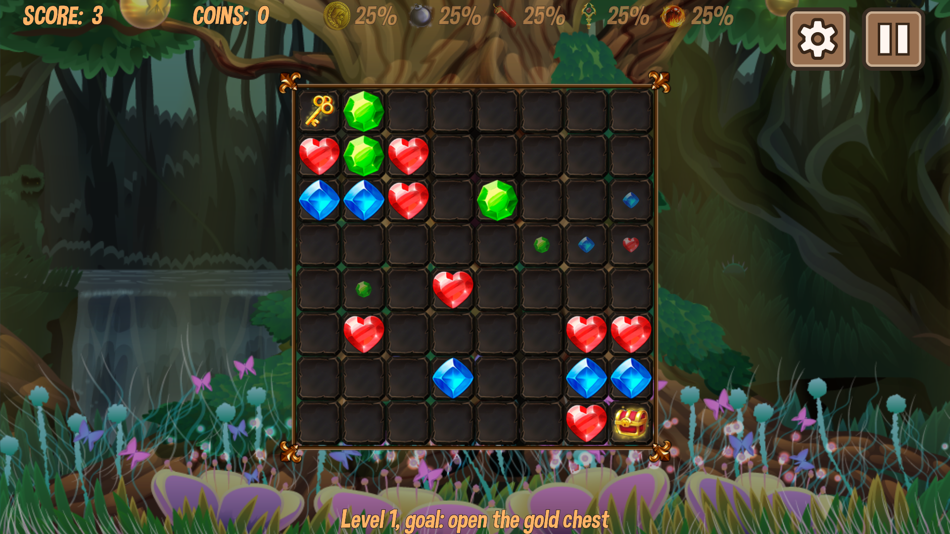 Gems: match 3 screenshot