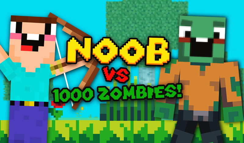 Noob vs 1000 zombies! game cover