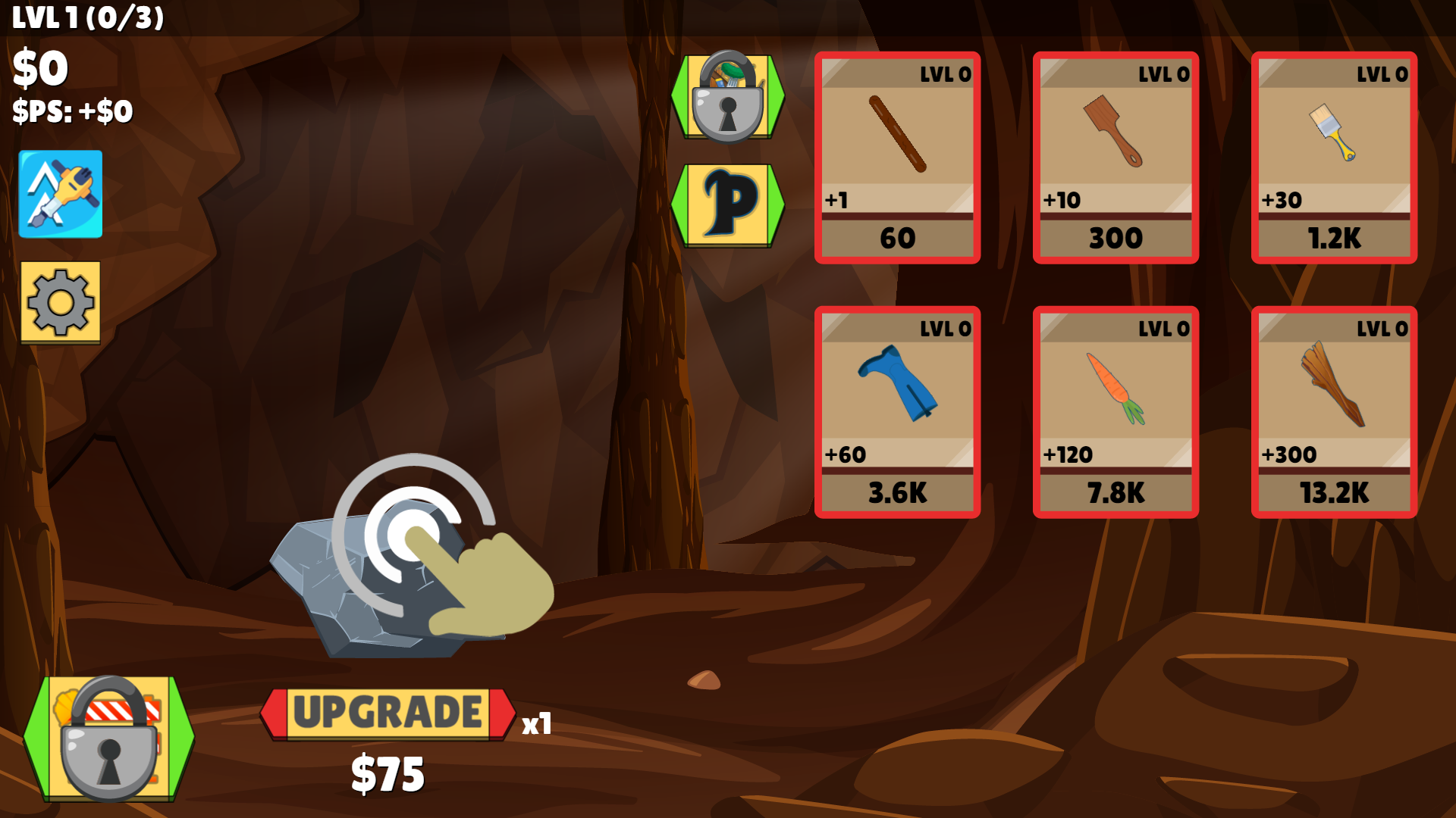 Stone mining screenshot