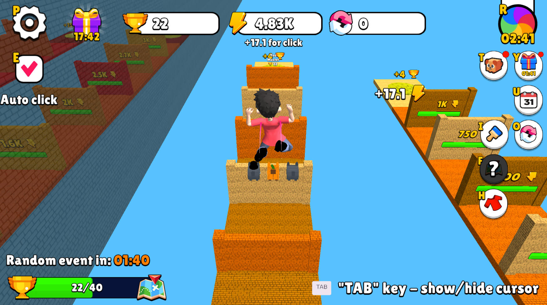Obby: Click and Grow screenshot