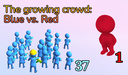 The growing crowd: Blue vs. Red