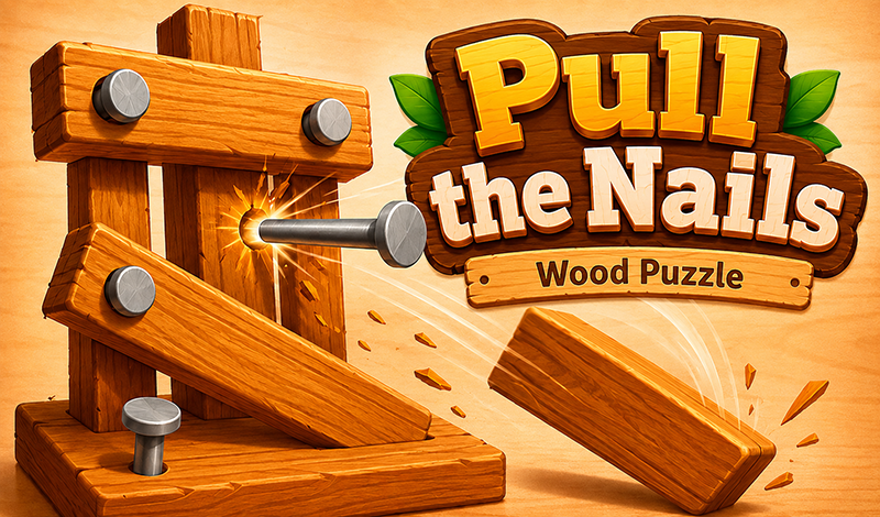 Pull the Nails: Wood Puzzle game cover