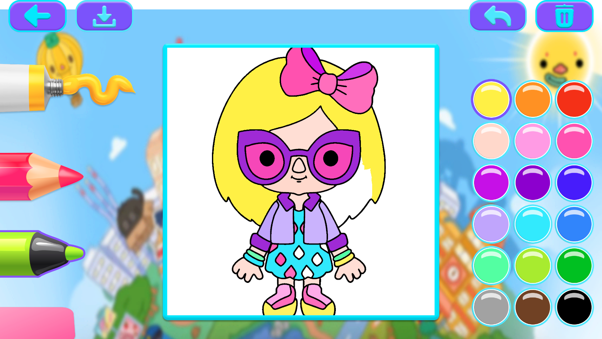 Toca Skins: Coloring for Girls screenshot 9