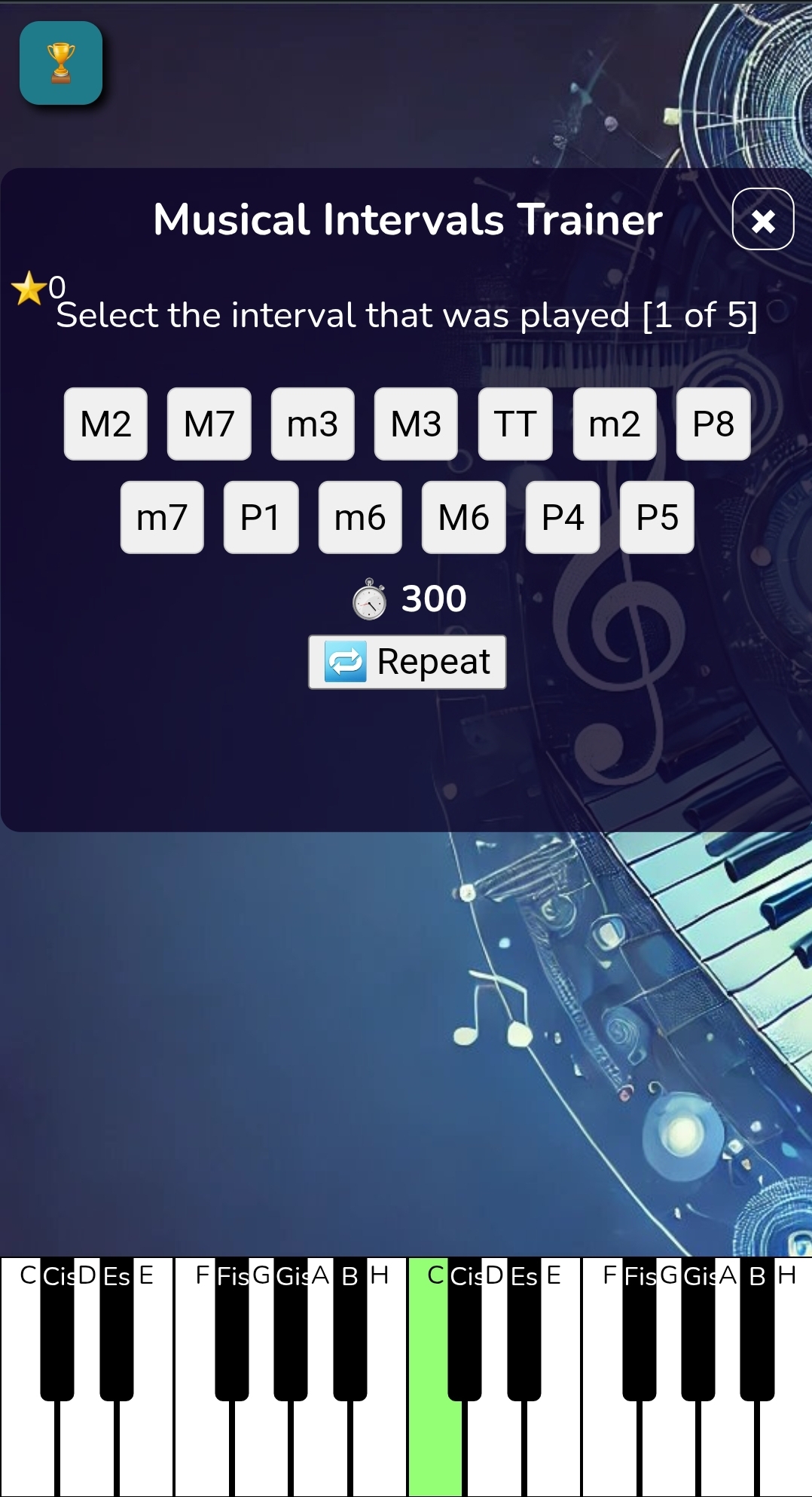 Musical Intervals Trainer screenshot 6