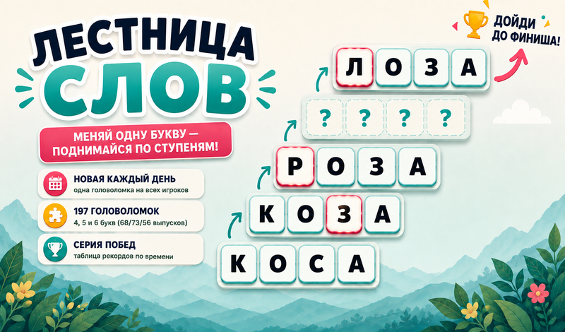 Лестница слов game cover