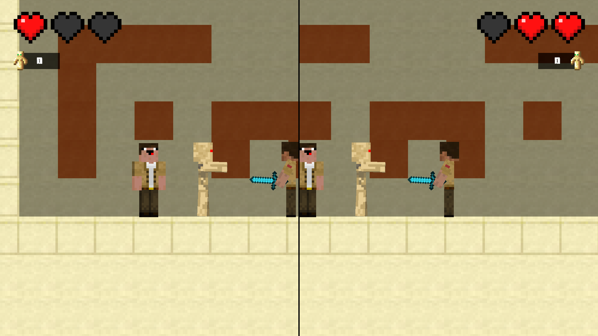 Noob and Pro vs Mummy screenshot