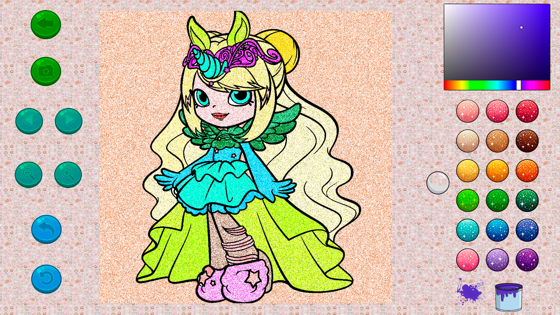 Coloring Book for Girls: Dolls and Princesses screenshot