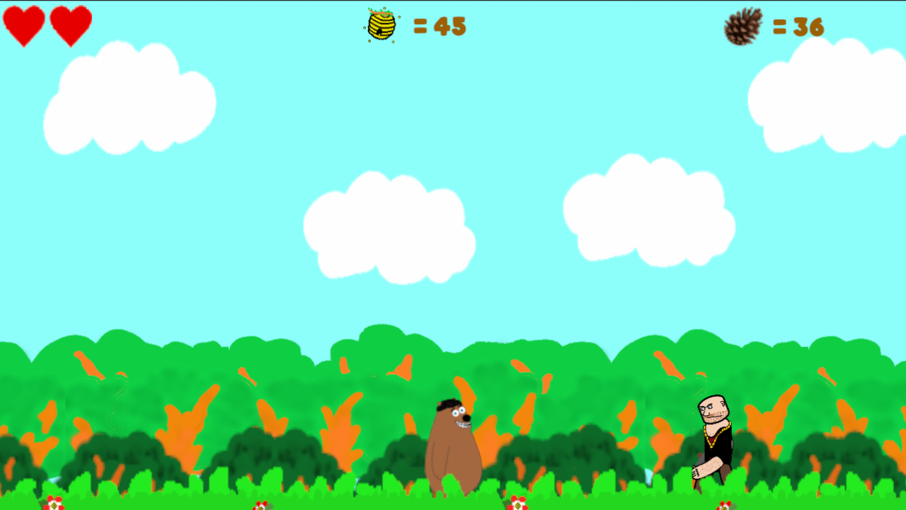 Мишка и шишки — screenshot 1