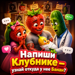 Напиши Клубнике - узнай откуда у нее Банан?