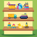 Items on the shelves