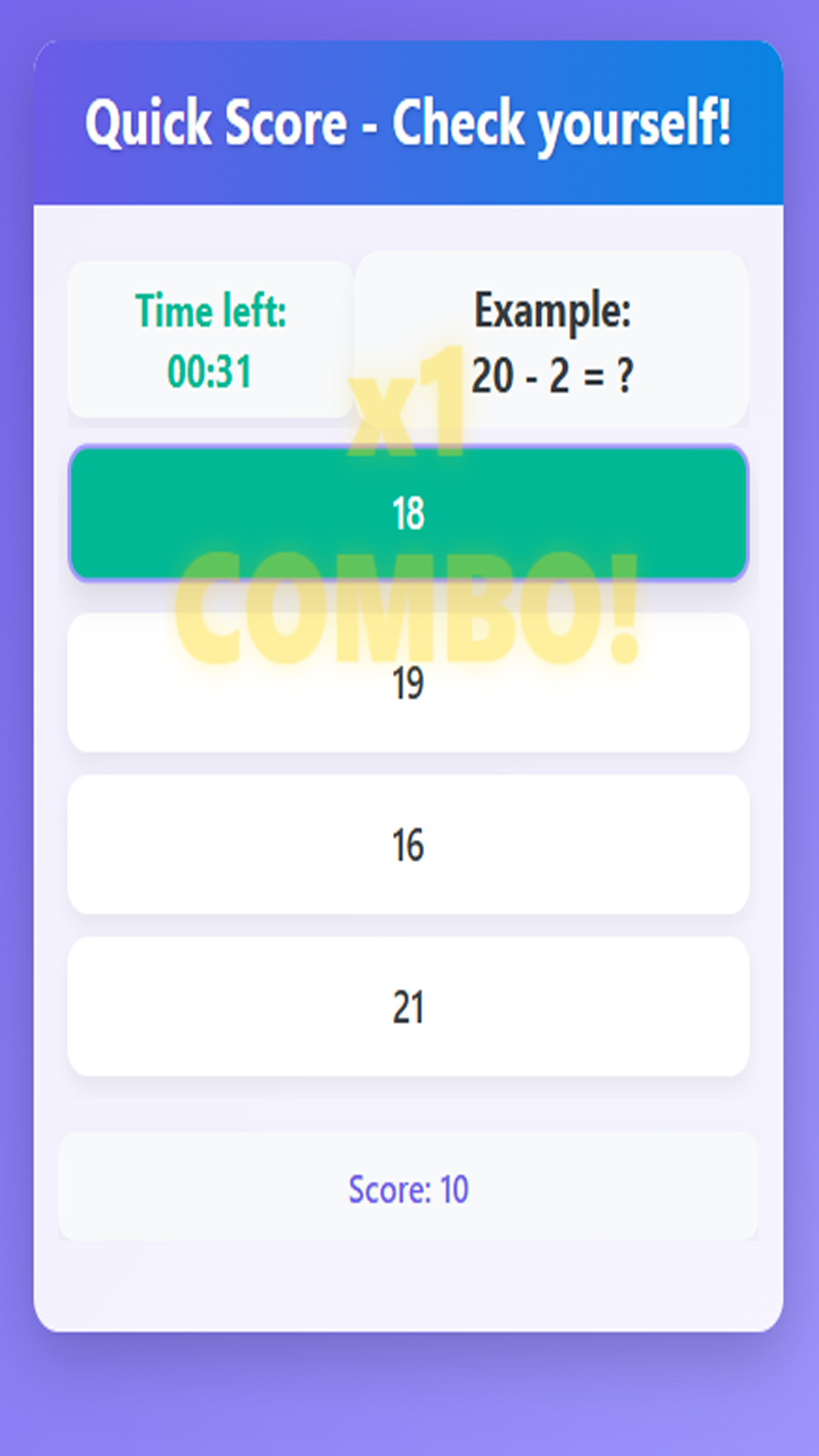 Quick Score - Check yourself! screenshot 4
