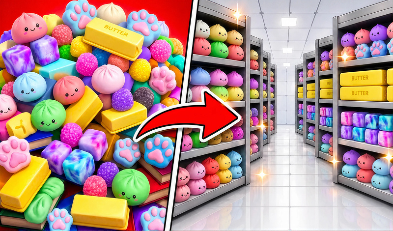 Clean the Squishes! ASMR Sorting Obby