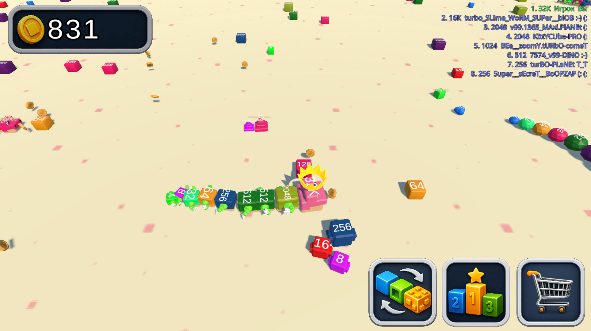 Snake 2048 IO — screenshot 2