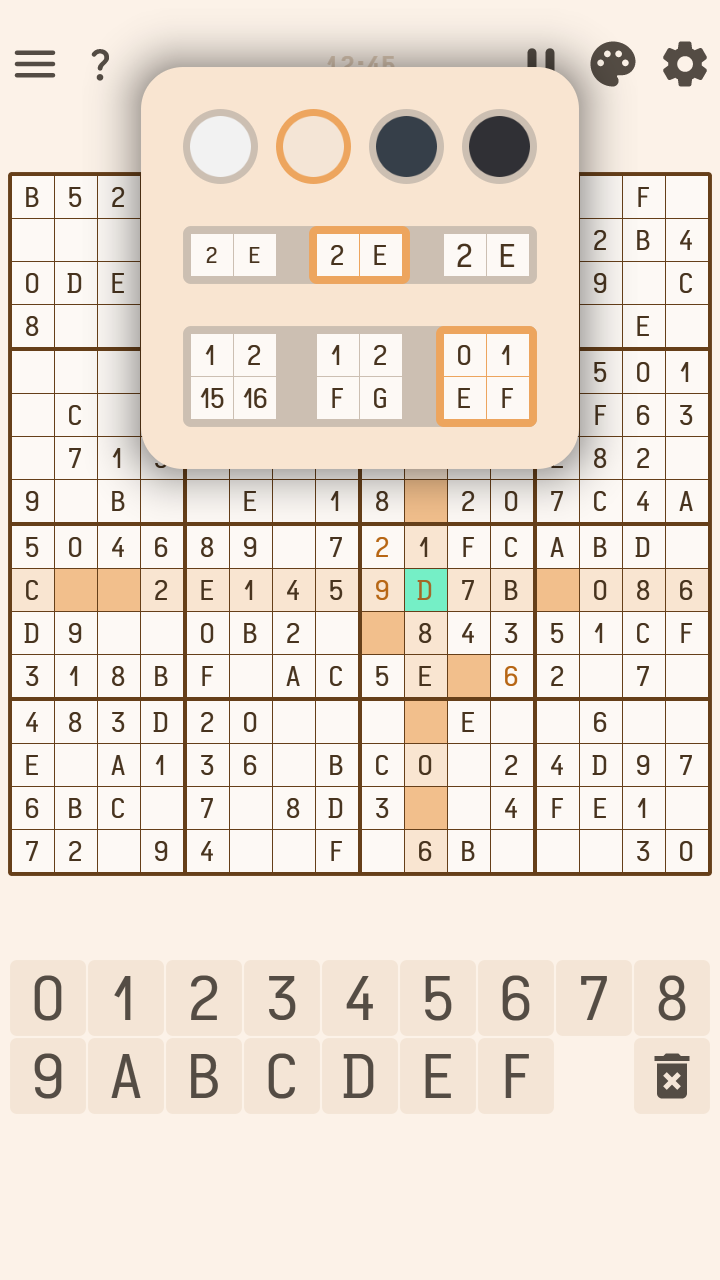 Sudoku 16x16 screenshot 15