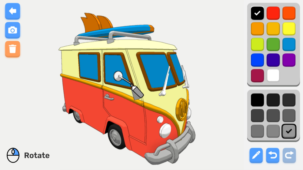 3D Coloring Book: Cars screenshot