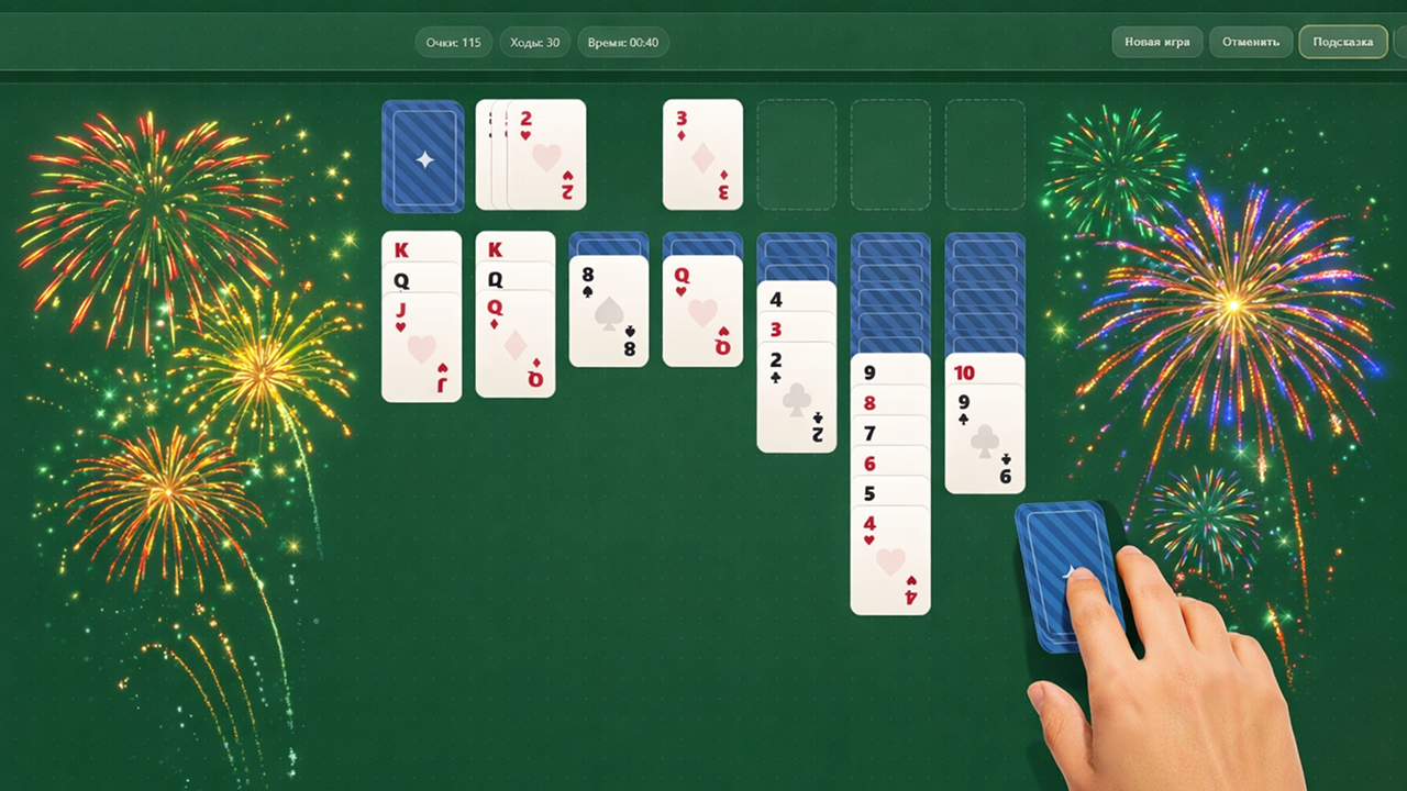 Пасьянс косынка стандарт — screenshot 2